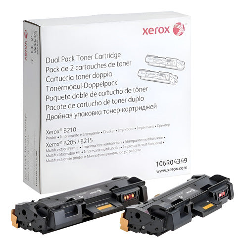 Tóner Xerox 106r04349 Negro, 6000 Páginas - 2 Piezas