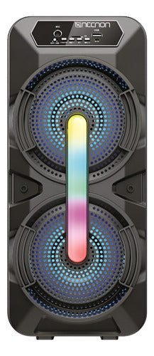 Bafle Karoke Necnon Bluetooth Doble 6.5 Pulgadas Nb-06b Tws Negro