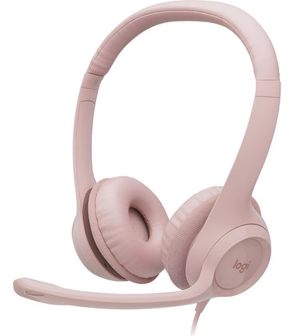 Logitech Audífonos  Micrófono H390 Alámbrico 1.9m Usb Rosa