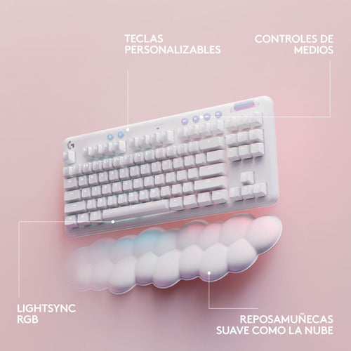Teclado Gamer Logitech G715 Rgb Tkl, Switch Gx Brown Blanco