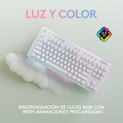 Teclado Gamer Logitech G715 Rgb Tkl, Switch Gx Brown Blanco
