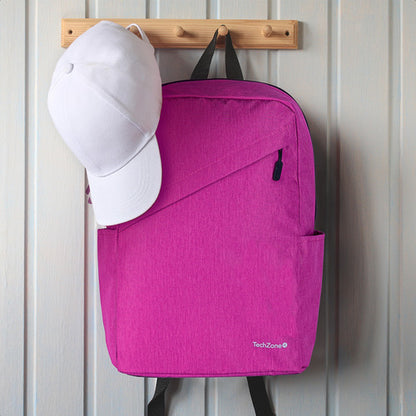 Techzone Mochila De Poliéster Classic Pink Laptop 15.6 Rosa