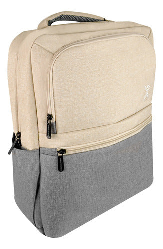 Mochila De Poliéster Perfect Choice Sunset Taupe Laptop 15.6
