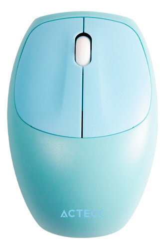 Kit Teclado Y Mouse Acteck Creator Chic Colors Mk470 Azul