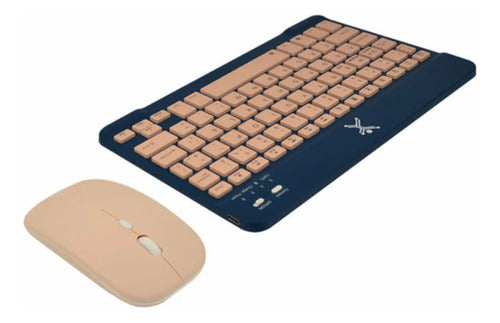 Kit Teclado-mouse Perfect Choice Genova Rf + Bluetooth Azul
