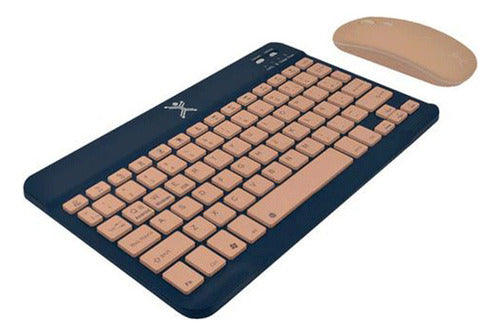 Kit Teclado-mouse Perfect Choice Genova Rf + Bluetooth Azul