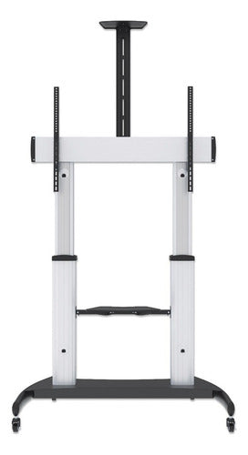 Manhattan Soporte Movil Para Pantalla 60  - 100  100kg Plata Plateado