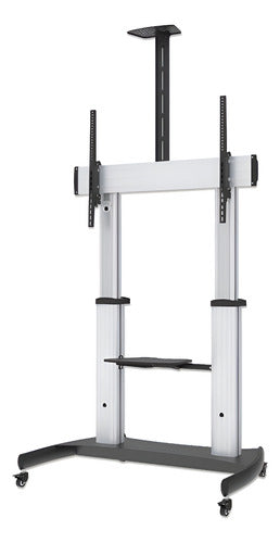 Manhattan Soporte Movil Para Pantalla 60  - 100  100kg Plata Plateado
