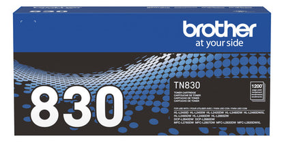 Tóner Brother Tn830 Negro, Rendimiento Aproximado 1,200 Pág