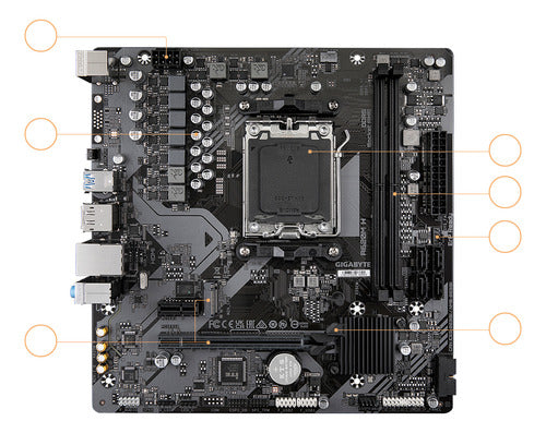 Tarjeta Madre Gigabyte Micro-atx A620m H S-am5 Amd 96gb Ddr5
