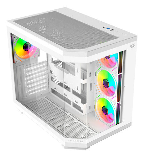 Gabinete Balam Rush Tank Super 9600 Tb Rgb Midi-tower Blanco