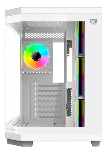 Gabinete Balam Rush Tank Super 9600 Tb Rgb Midi-tower Blanco