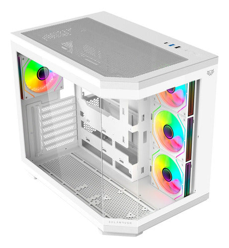 Gabinete Balam Rush Tank Super 9600 Tb Rgb Midi-tower Blanco
