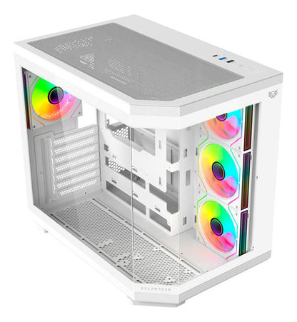 Gabinete Balam Rush Tank Super 9600 Tb Rgb Midi-tower Blanco