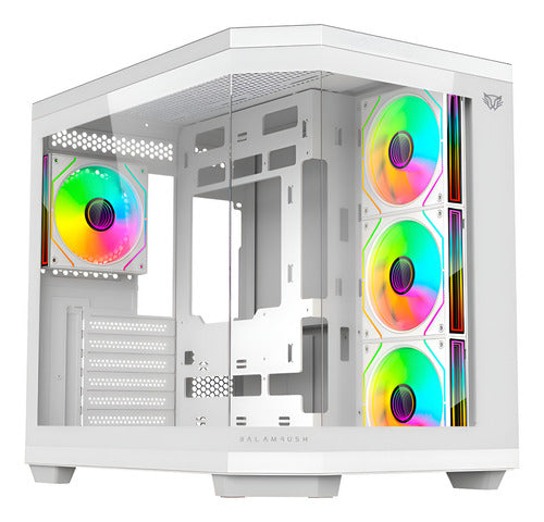 Gabinete Balam Rush Tank Super 9600 Tb Rgb Midi-tower Blanco