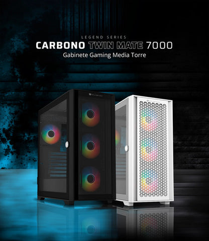 Gabinete Balam Rush Carbono Twin Mate 7000 Midi-tower Blanco