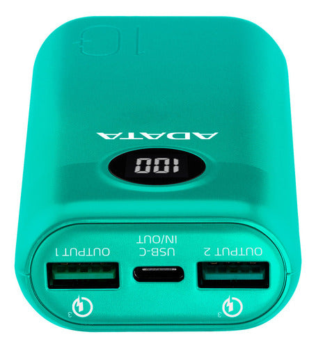 Cargador Portátil Adata P20000qcd 20.000mah Verde Usb Tipo C