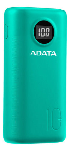 Cargador Portátil Adata P20000qcd 20.000mah Verde Usb Tipo C