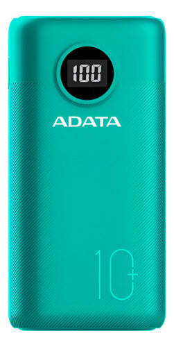 Cargador Portátil Adata P20000qcd 20.000mah Verde Usb Tipo C