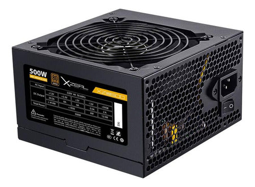 Fuente De Poder Xzeal Xz500 Atx 500w 80plus Xzps500b Negro