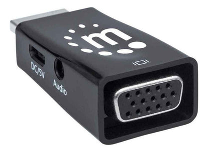 Manhattan Convertidor Hdmi Macho - Vga + 3.5mm Hembra, Negro