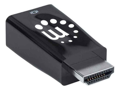 Manhattan Convertidor Hdmi Macho - Vga + 3.5mm Hembra, Negro
