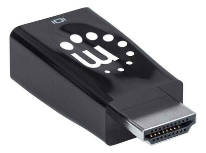 Manhattan Convertidor Hdmi Macho - Vga + 3.5mm Hembra, Negro