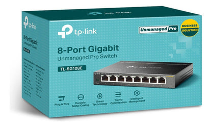 Switch Tp-link Gigabit Ethernet Tl-sg108e 8 Puertos 16 Gbit