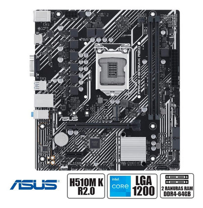 Tarjeta Madre Asus Micro-atx Prime H510m-k R2.0 1200 H470