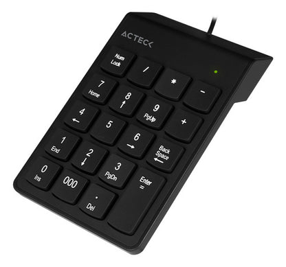 Acteck Teclado Numérico Tn220, Alámbrico, Usb, Negro 19tecla