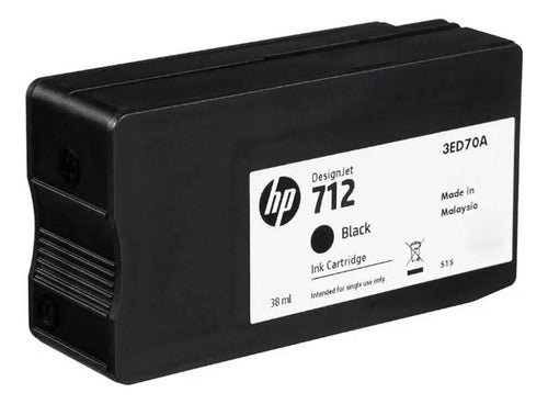 Cartucho Hp 712 Negro 38ml 3ed70a T210, T230 T250 T630 T650