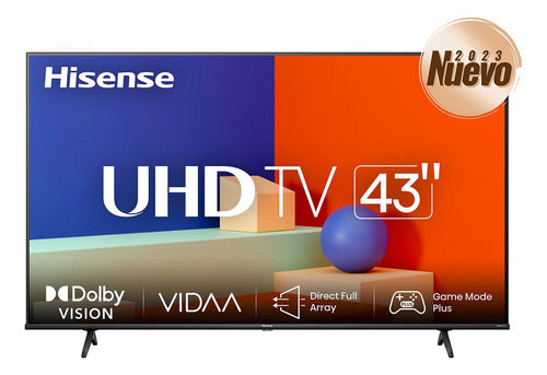 Hisense Smart Tv Led A6kv 43 , 4k Ultra Hd, Negro 43a6kv