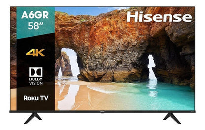 Hisense Smart Tv Led A6gr 58 , 4k Ultra Hd, Negro 58a6gr