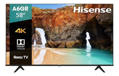 Hisense Smart Tv Led A6gr 58 , 4k Ultra Hd, Negro 58a6gr