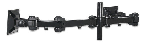 Manhattan Soporte Brazos Doble Movimiento 2 Monitores 24' Negro