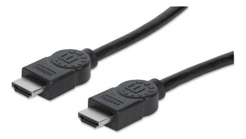 Manhattan Cable Hdmi Blindado, Hdmi Macho 4k 30hz 3d 15m Neg