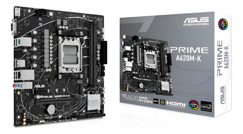 Tarjeta Madre Asus Microatx Prime A620m-k Am5 A620 96gb Ddr5
