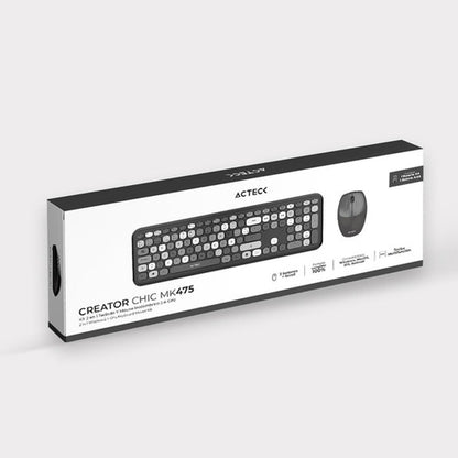 Kit De Teclado Y Mouse Acteck Creator Chic Colors Mk475 Usb