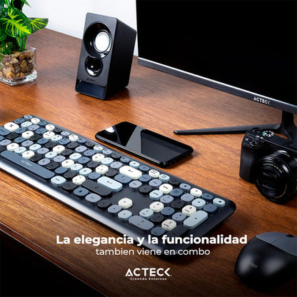Kit De Teclado Y Mouse Acteck Creator Chic Colors Mk475 Usb