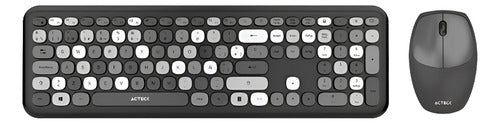 Kit De Teclado Y Mouse Acteck Creator Chic Colors Mk475 Usb