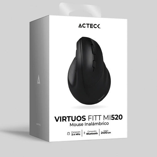Mouse Vertical Acteck Óptico Virtuos Fitt Mi520 Usb 2400dpi