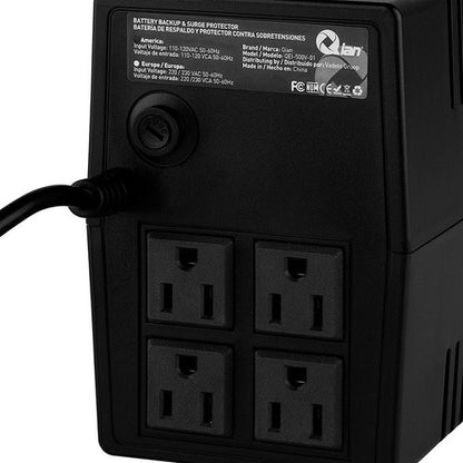 No Break Qian Qei-500v-01 Línea Interactiva, 300w, 500va, Entrada 81 - 145v, Salida 110 - 120v, 4 Contactos