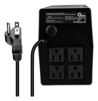 No Break Qian Qei-500v-01 Línea Interactiva, 300w, 500va, Entrada 81 - 145v, Salida 110 - 120v, 4 Contactos