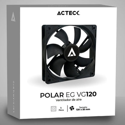 Ventilador Acteck Polar Eg Vg120, 120mm, 1200rpm, Negro