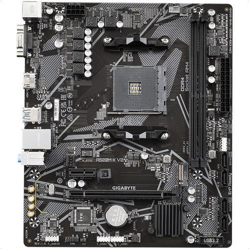 Tarjeta Madre Gigabyte Micro-atx A520m K V2 Am4 64gb Ddr4