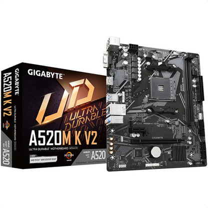 Tarjeta Madre Gigabyte Micro-atx A520m K V2 Am4 64gb Ddr4