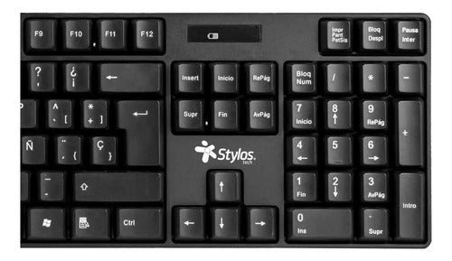 Stylos Kit Teclado + Mouse Inalambrico Ergonomico Resistente