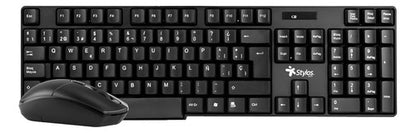 Stylos Kit Teclado + Mouse Inalambrico Ergonomico Resistente