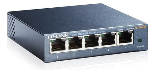 Switch Tp-link Gigabit Ethernet Tl-sg105 5 Puertos 10 Gbit/s