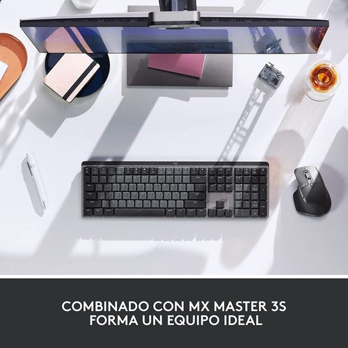 Teclado Logitech Mx Mechanical Inalámbrico Bluetooth Grafito Español